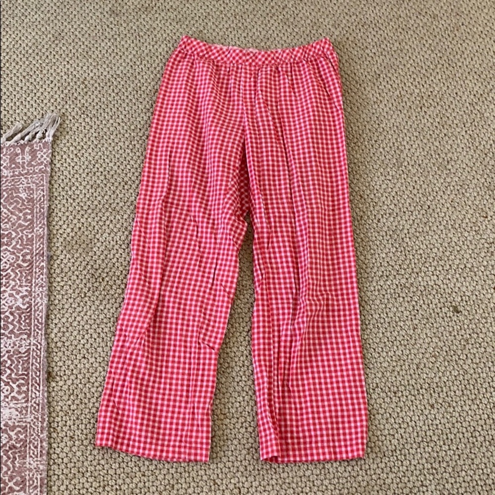 Old navy gingham red pants